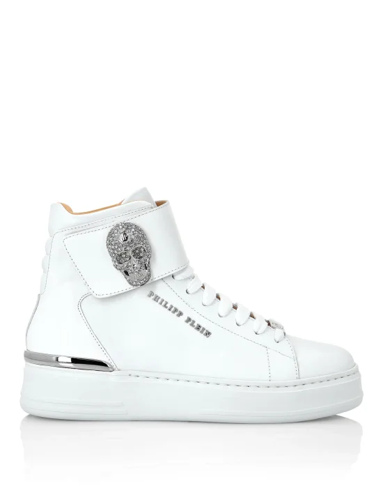 Hi-Top Sneakers Crystal Skull with Crystals