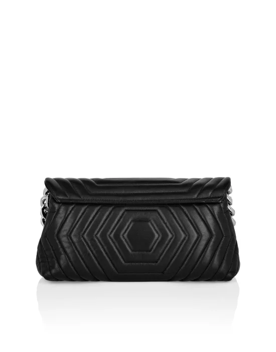 Small Nappa Matellase` Shoulder Bag Hexagon