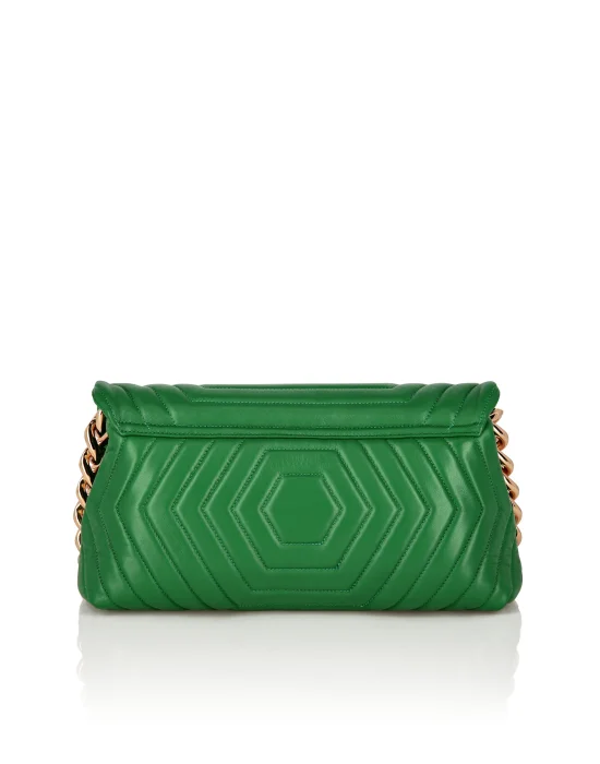 Small Nappa Matellase` Shoulder Bag Hexagon