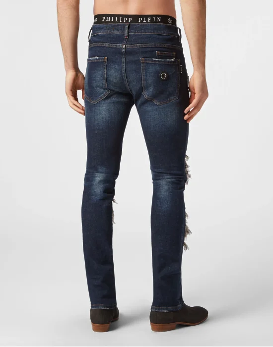 Denim Trousers Biker Fit Destroyed