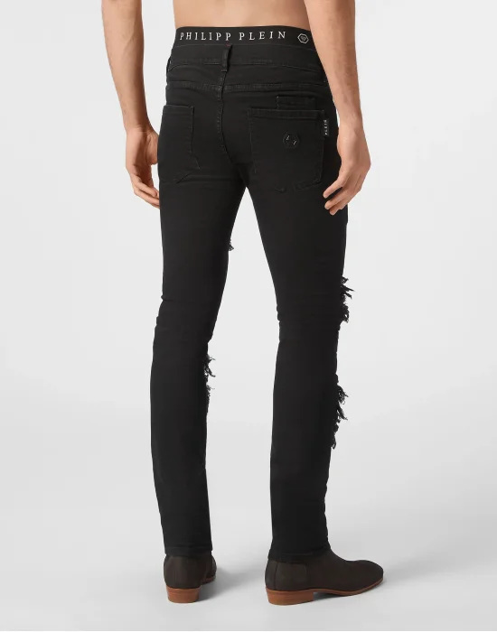 Denim Trousers Biker Fit Destroyed