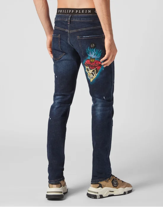 Super Straight Cut Trousers Love Tattoo
