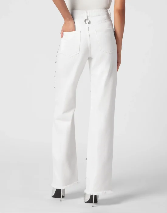 Denim Trousers Palace Fit Crystal