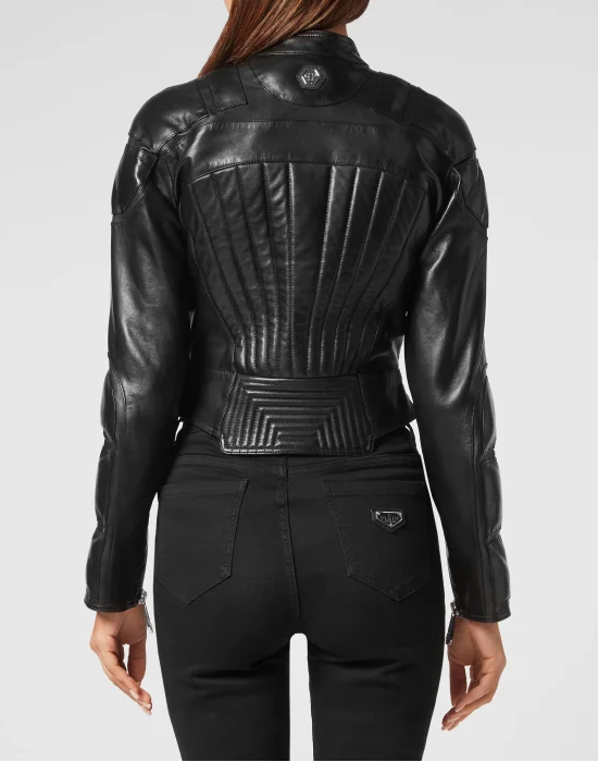 Leather Padded Jacket