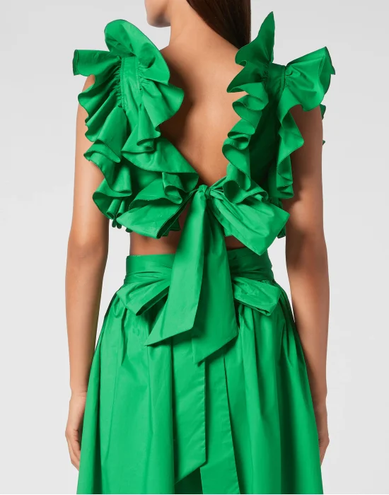 Volant Cropped Top