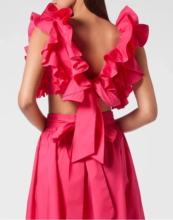 Volant Cropped Top