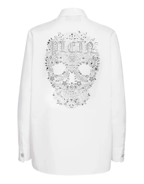 Popeline Shirt LS Crystal Skull