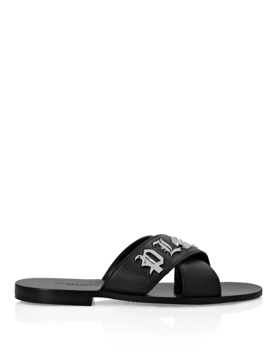 Matelasse Twist Slides Gothic Plein