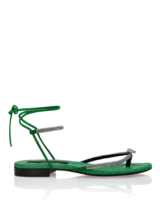 Flat Sandals Crystal Skull