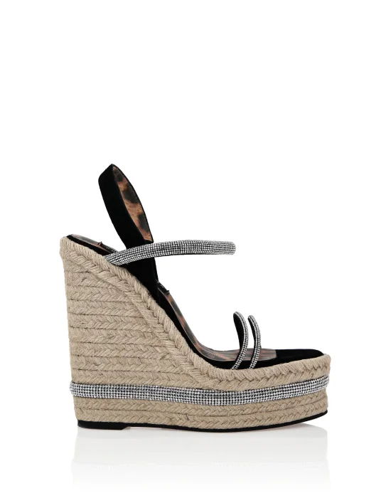 Crystal Wedge Sandals