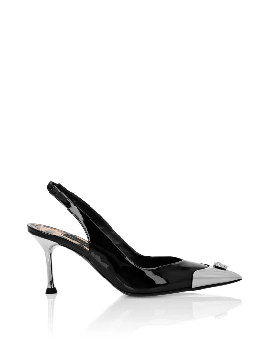 Decollete Low Heels Crystal Skull