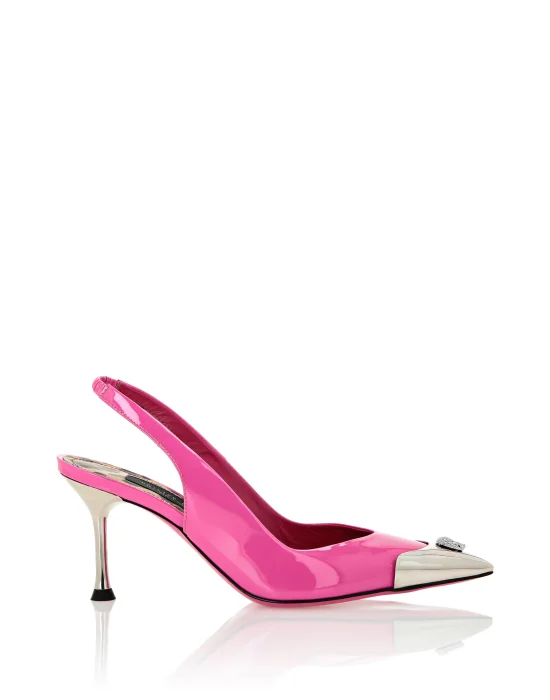 Decollete Low Heels Crystal Skull