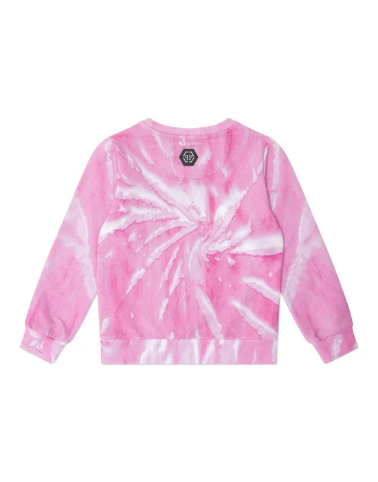 Tie-dye  Sweatshirt LS with Crystals Tattoo
