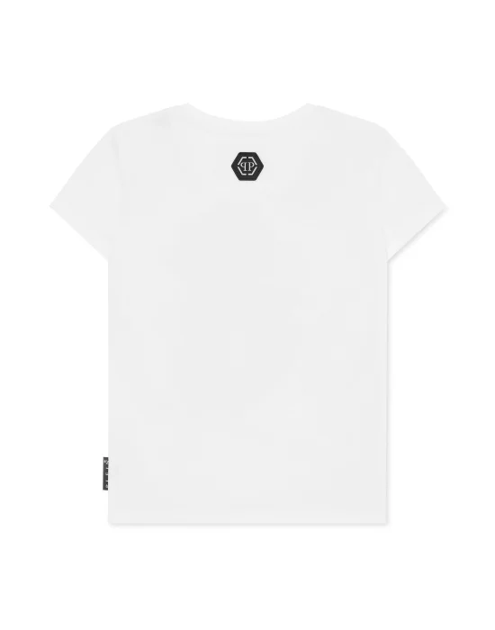T-Shirt Round Neck with Crystals Tattoo