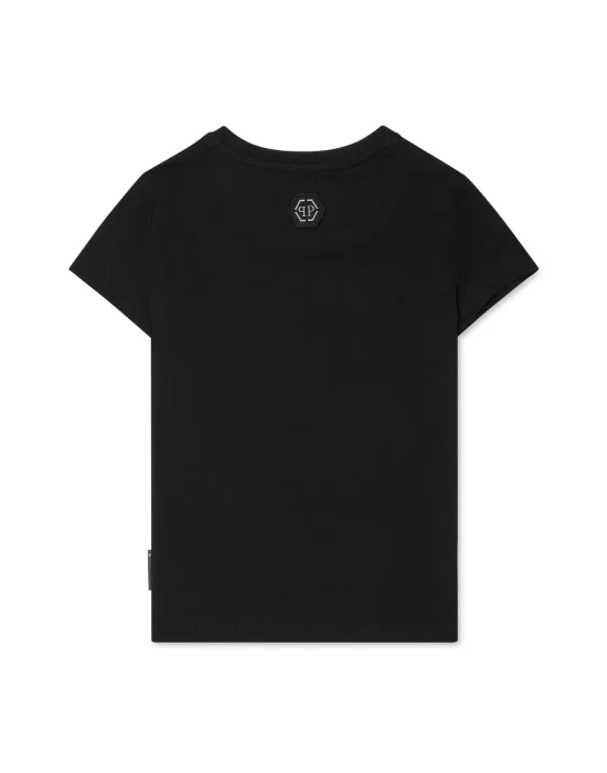 T-Shirt Round Neck with Crystals Tattoo