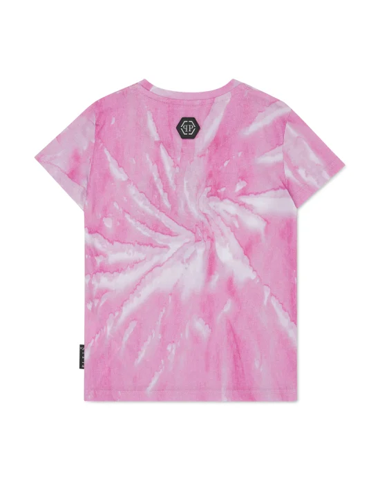 Tie-dye T-Shirt Round Neck with Crystals Tattoo