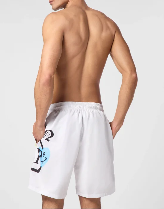 Jogging Shorts with Smile Print