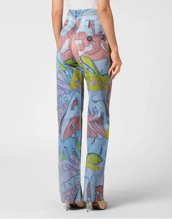 Denim Trousers  Palace Fit Bombing Graffiti
