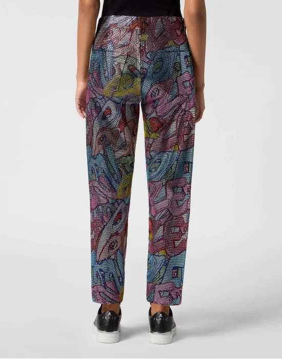 Denim Trousers Mom Fit Brooches
