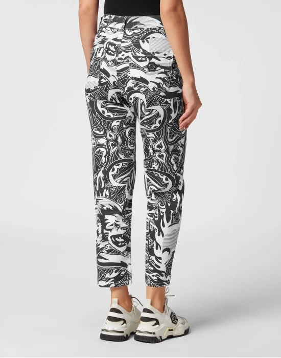 Denim Trousers Mom Fit Tribal Circus