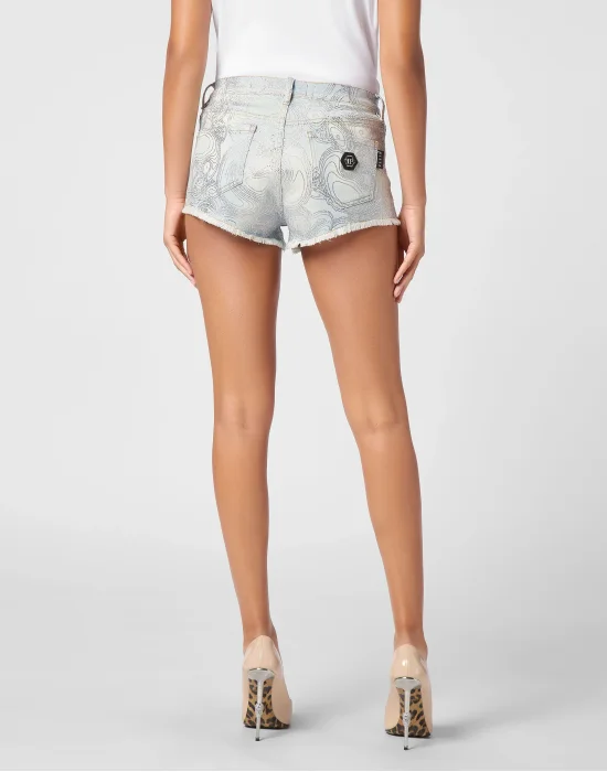 Denim Shorts Teddy Bear