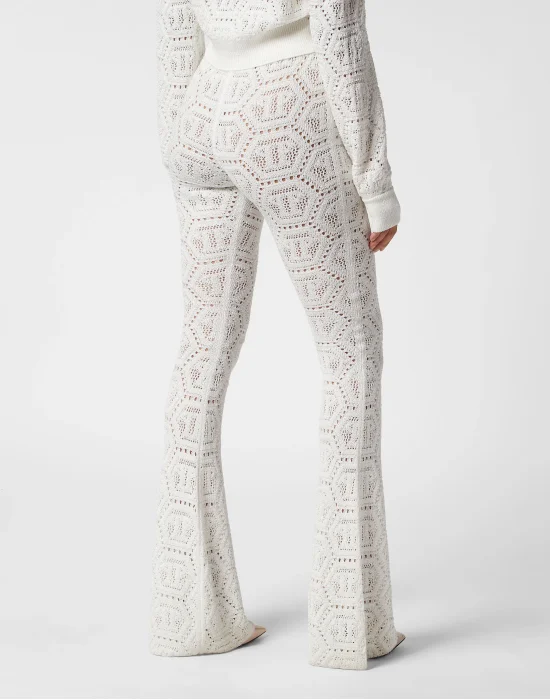 Lurex Knit Trousers Monogram