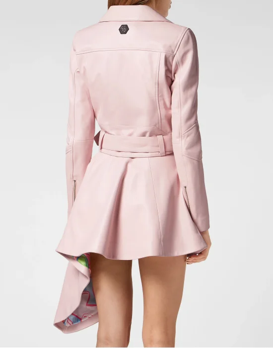 Cropped Boxy Leather Jacket
