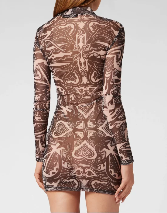 Tulle Mini Dress LS Lion Circus