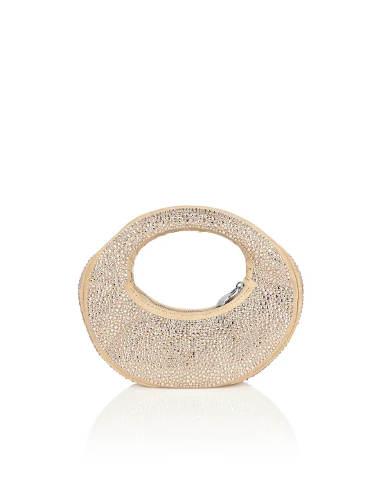Suede Mini Handle Bag Strass