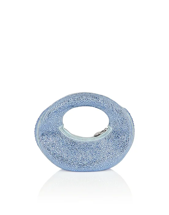 Suede Mini Handle Bag Strass