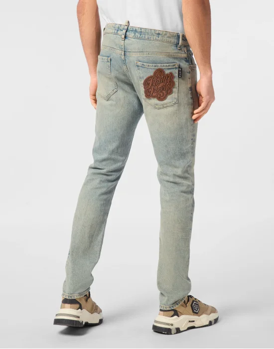 Denim Trousers Super Straight Cut 5 Pockets Signature