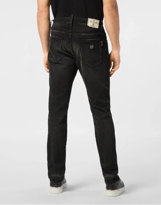 Denim Trousers Super Straight Cut 5 Pockets