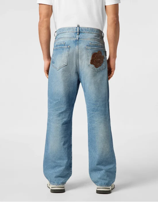 Denim Trousers Beach Boy Fit 5 Pockets Signature