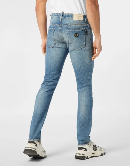 Denim Trousers Super Straight Cut 5 Pockets