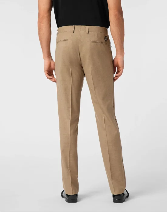 Wide Leg Wool Trousers