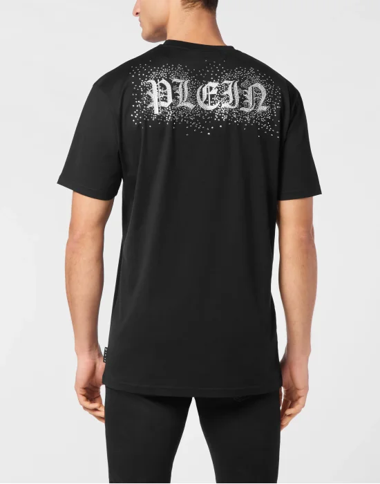 T-shirt Round Neck SS Strass Gothic Plein