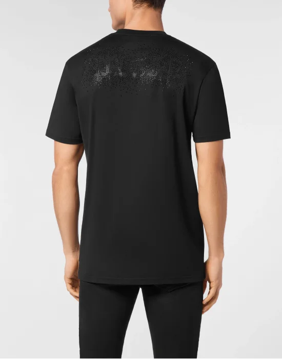 T-shirt Round Neck SS Strass Gothic Plein