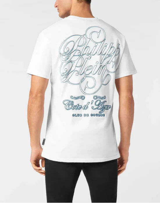 T-shirt Round Neck Plein Coursive Stones