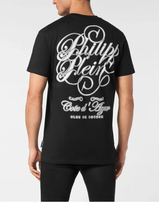 T-shirt Round Neck Plein Coursive Stones