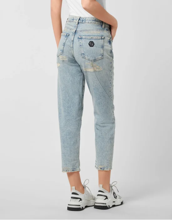 Mom Fit Vintage Denim Trousers