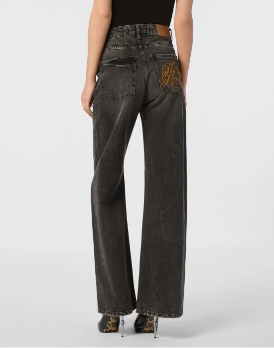 Denim Trousers Skater Fit Logo