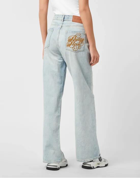 Denim Trousers Skater Fit Logo
