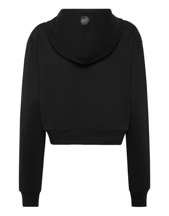 Hoodie sweatshirt Crop Strass