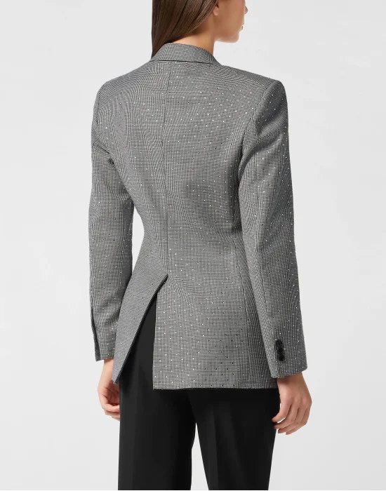 Blazer Regular Gold Fit Pied de Poule