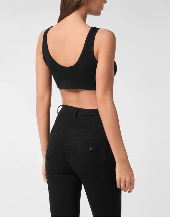 Jersey Rib Cropped Tank Top