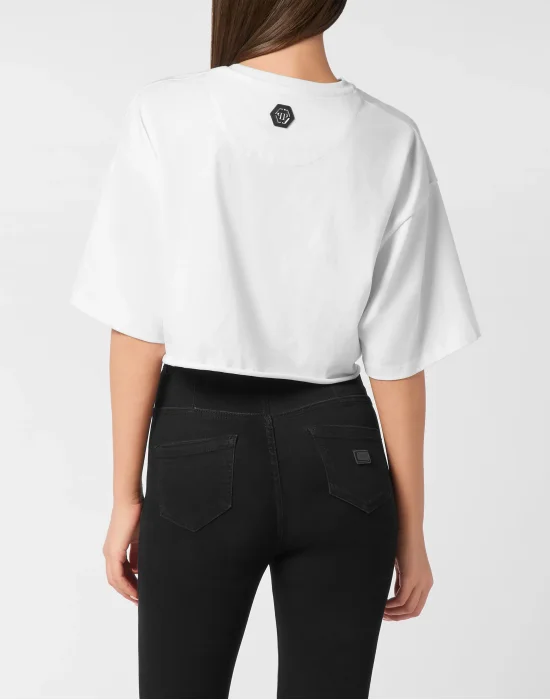 T-shirt Round Neck SS Racing Club Crop