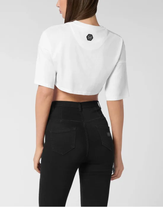 Cropped Round Neck T-Shirt PP Duck