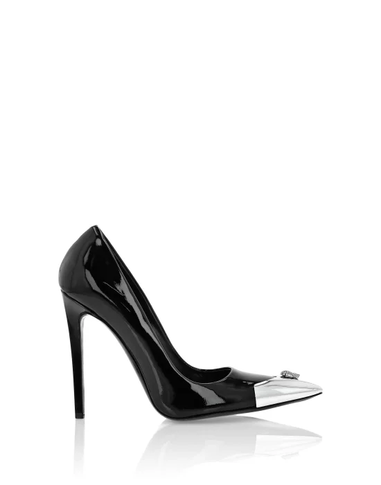 Patent Leather Decollete Hi-Heels Skull