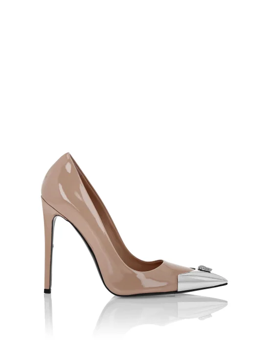 Patent Leather Decollete Hi-Heels Skull