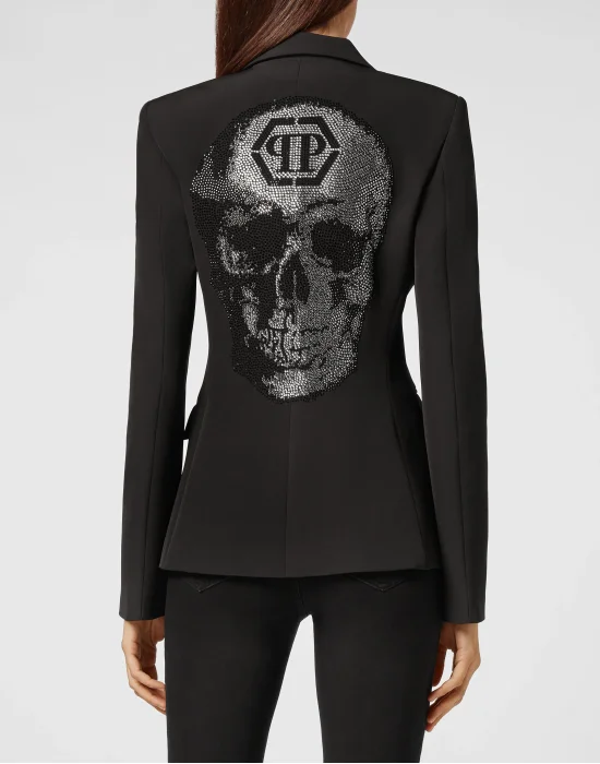 Cady Blazer long-sleeved Skull strass